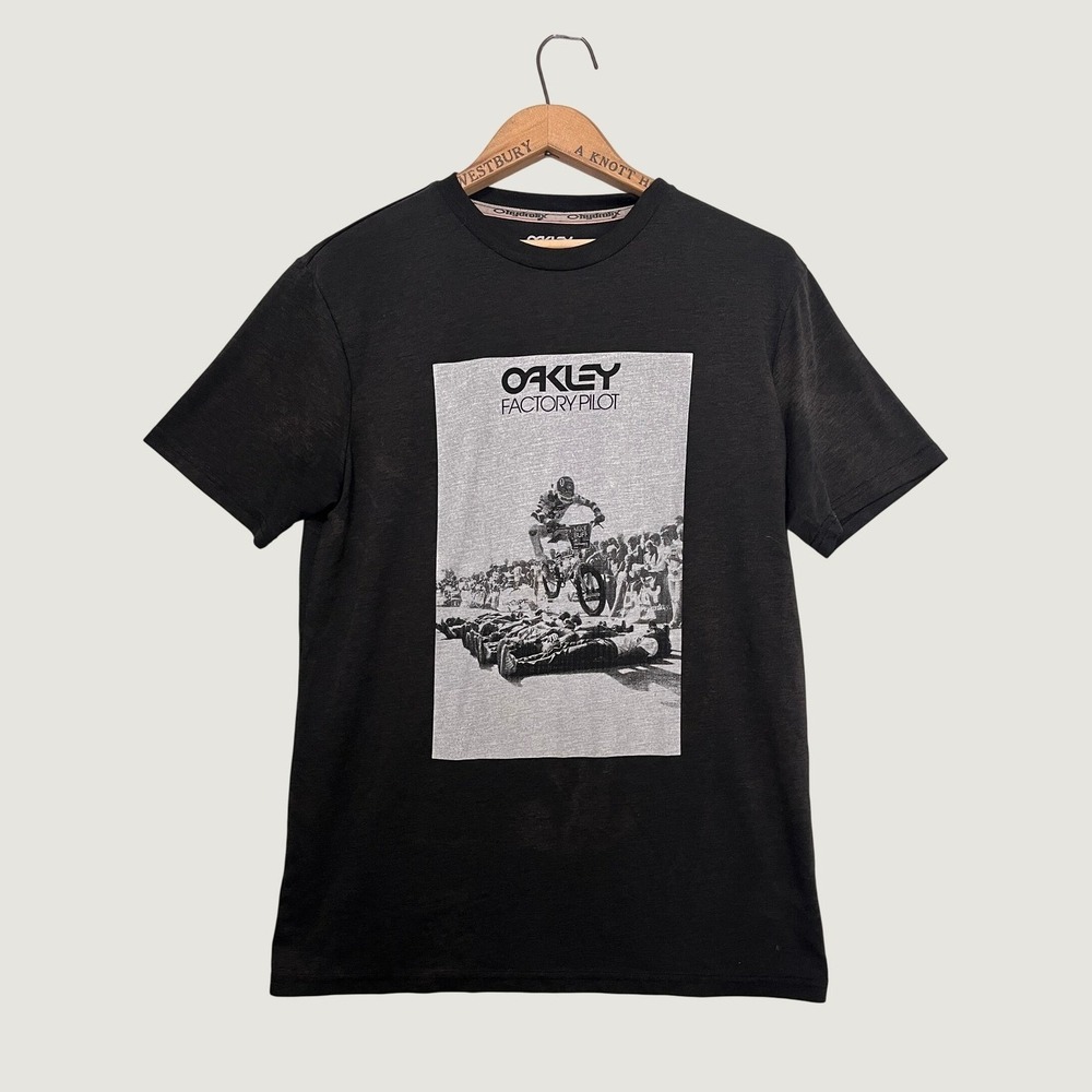 Oakley Factory Pilot Mike Buff BMX Graphic Tee Black Mens Size Medium